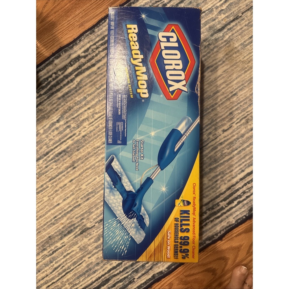 NEW Clorox ReadyMop Advanced Complete Mopping System in Box - Mop, Pads, Cleaner